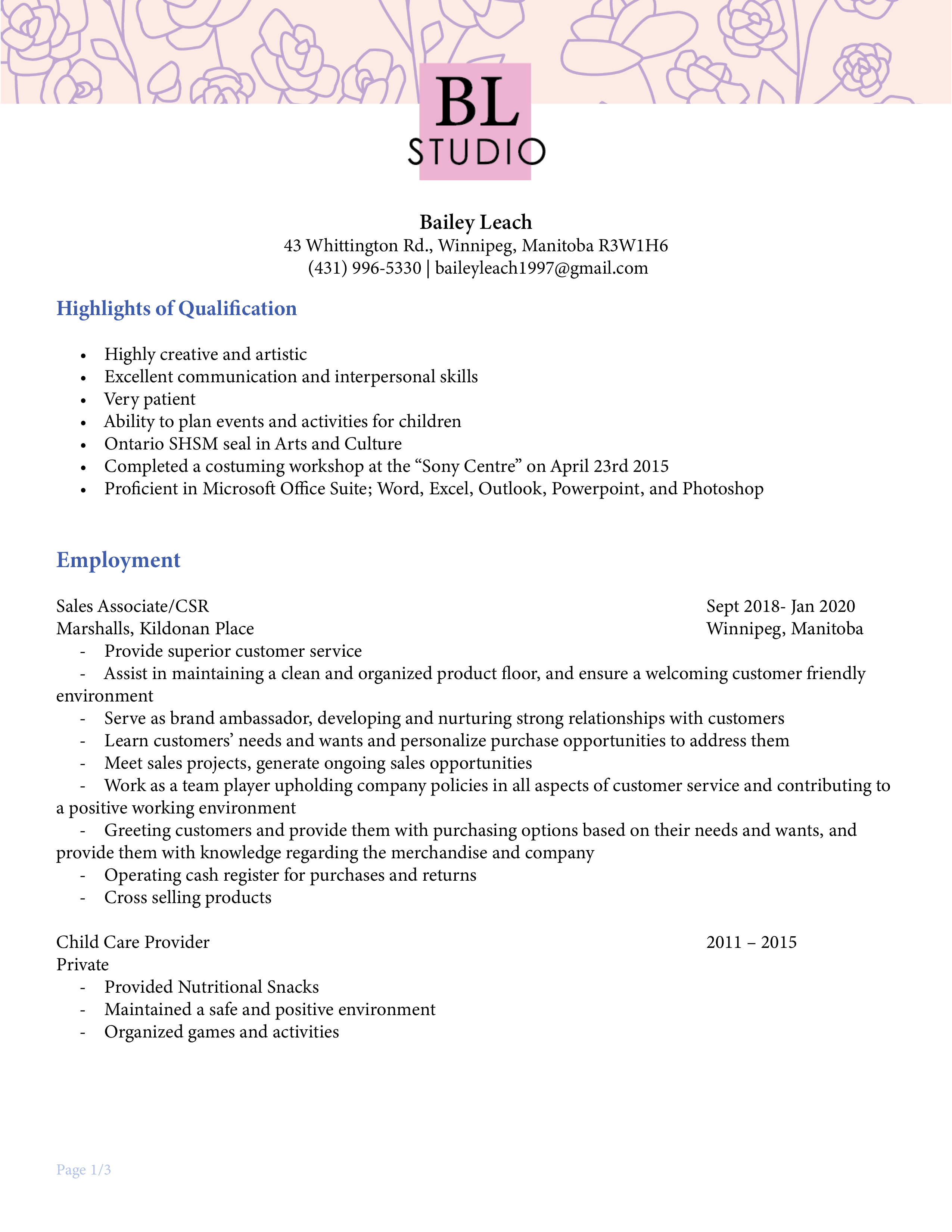 resume